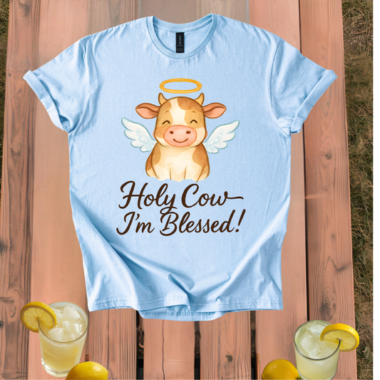 "Holy Cow I'm Blessed" Cow T Shirt Unisex