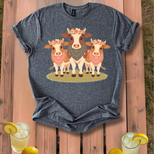 Cows with Floral Crowns T-Shirt