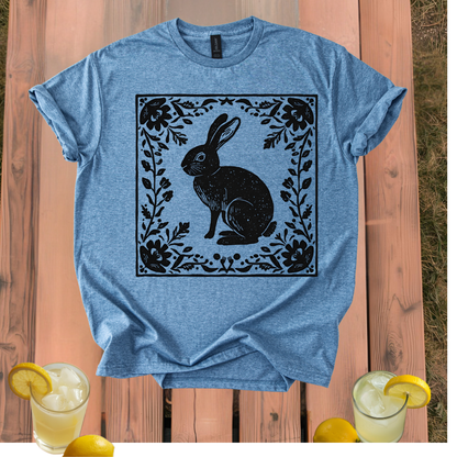 Rabbit Folk Art T Shirt Unisex