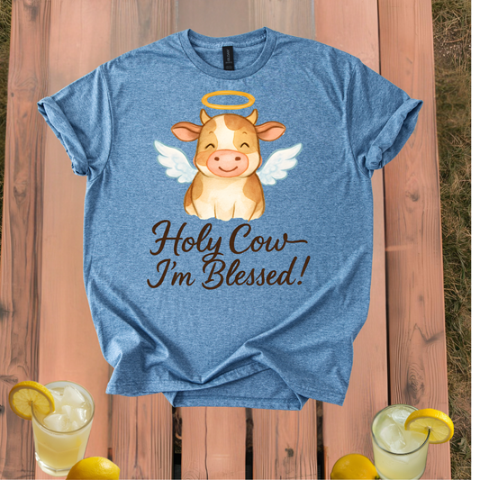 "Holy Cow I'm Blessed" Cow T Shirt Unisex