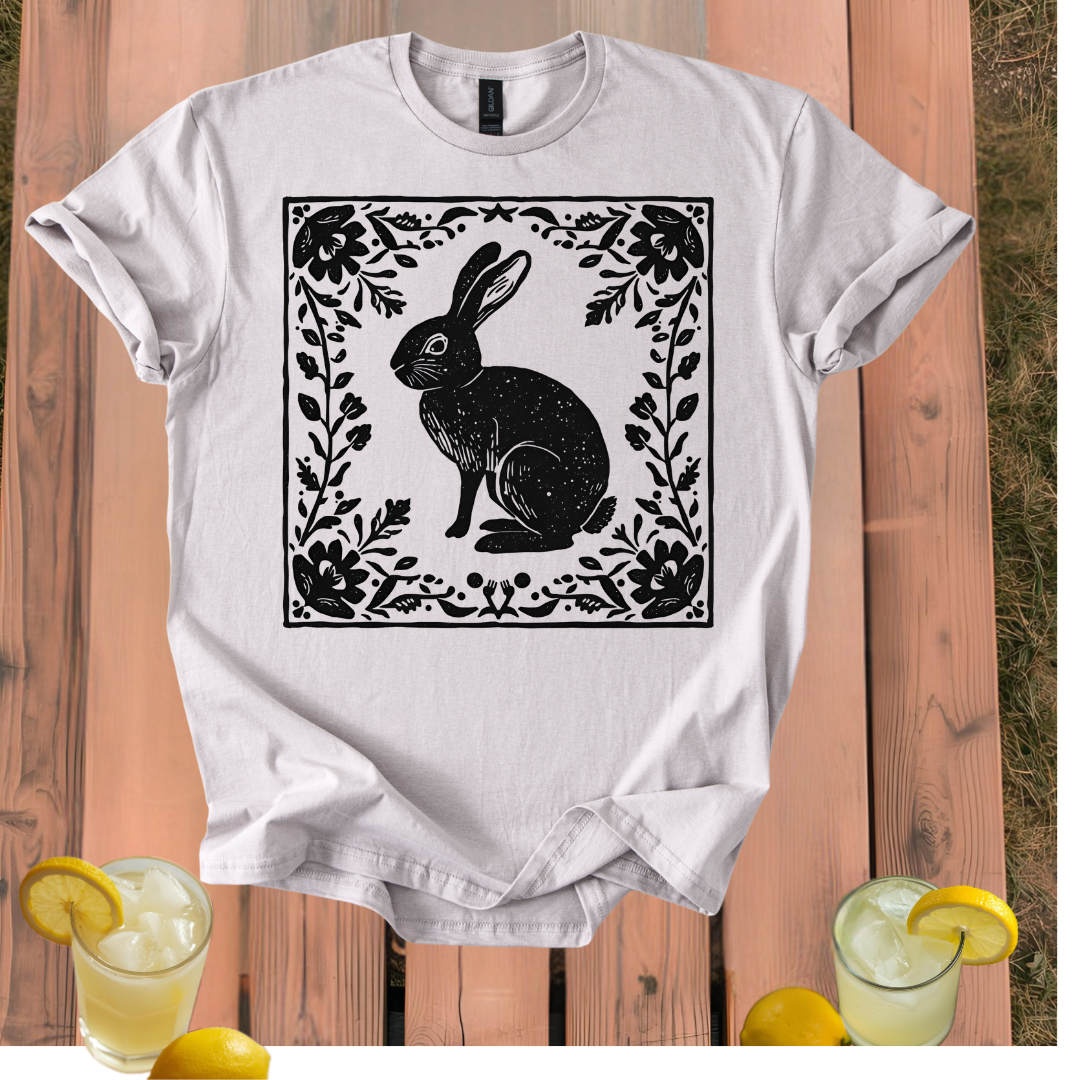 Rabbit Folk Art T Shirt Unisex