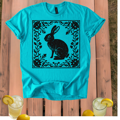Rabbit Folk Art T Shirt Unisex